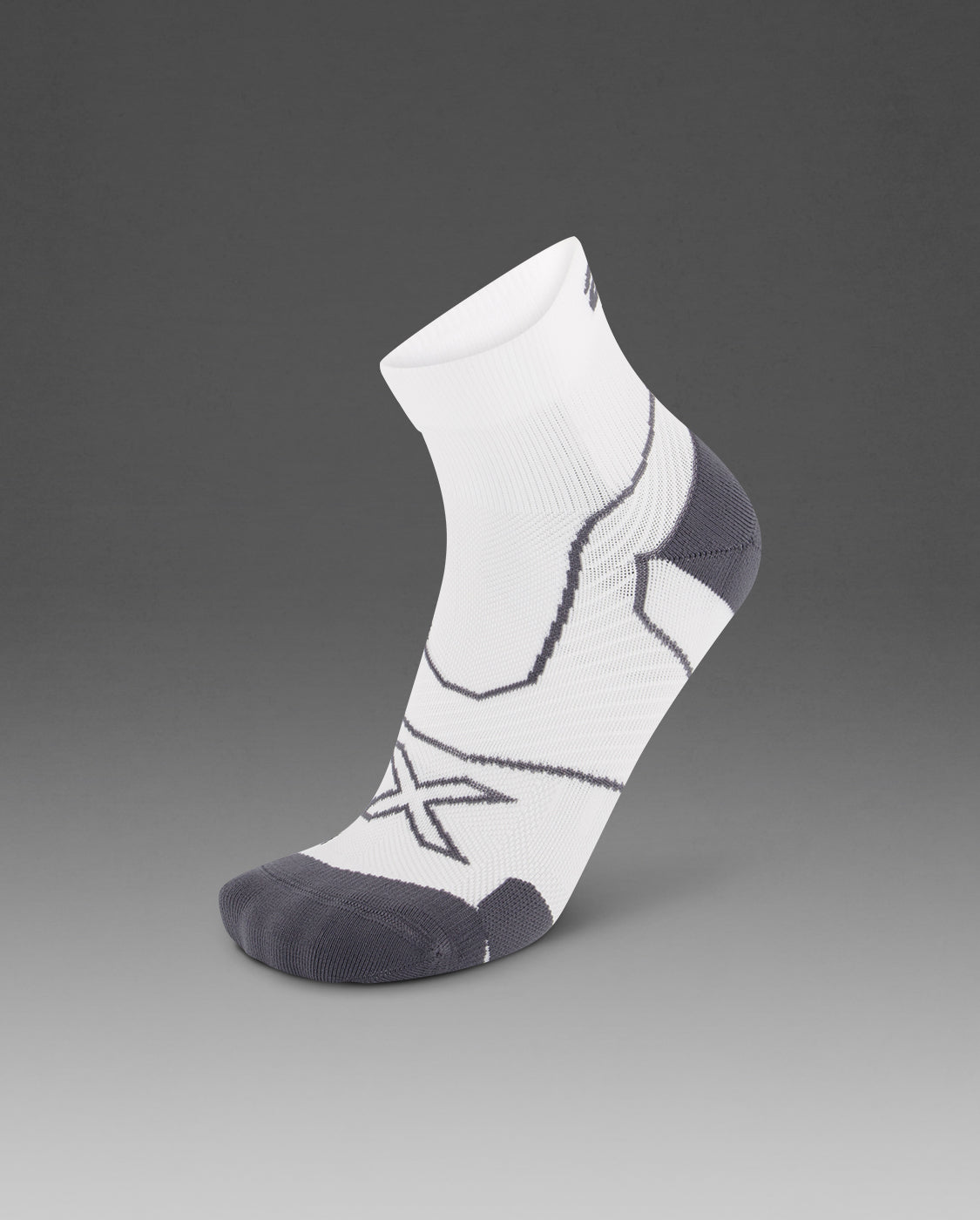 2XU Vectr Calze Uomo Ultralight Cushion 1/4 Crew - Antivesciche, Anatomiche, Traspiranti - 6