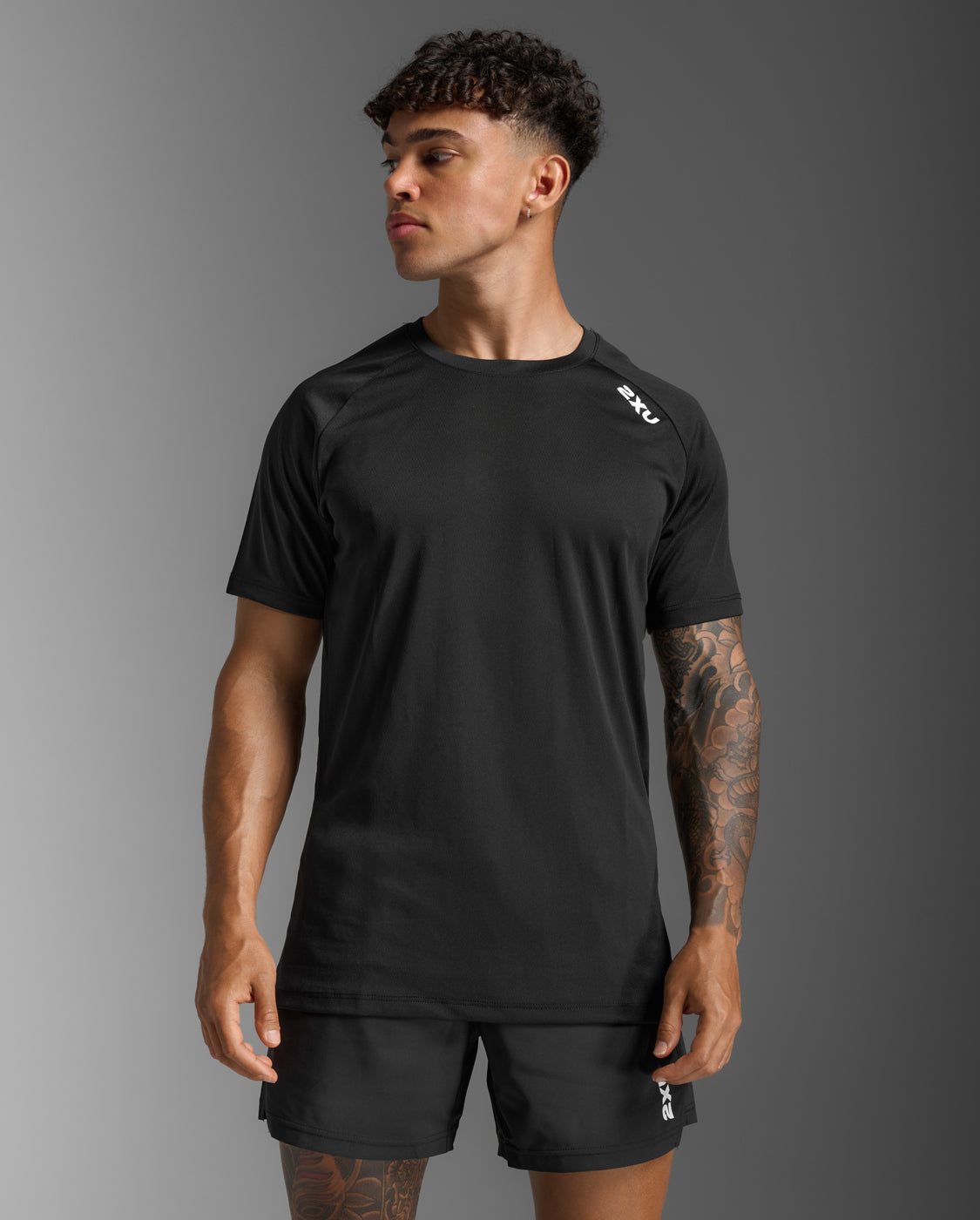 トップス soor ploom Gym Class Tee, Eucalyptus 2 Black Aspire Tee | Short Sleeve Tops | 2XU