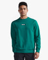 Motion French Terry Crew - Forest Green/White