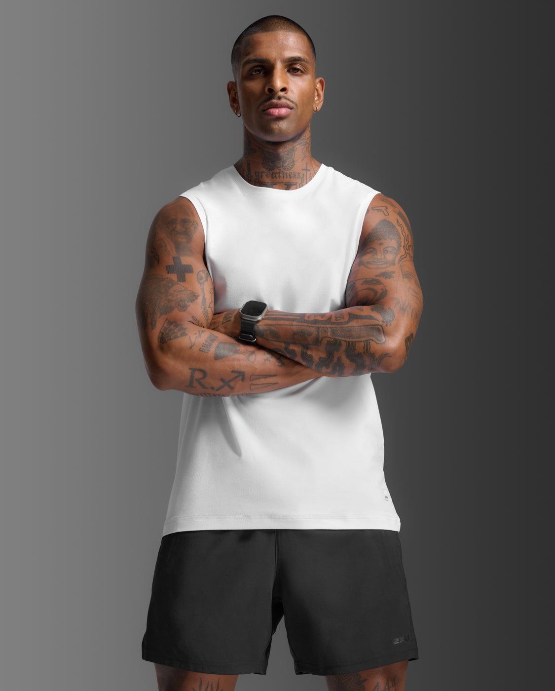 efu EATHER SLEEVELESS TOP ホワイトF On Core Tank – Fit2Run