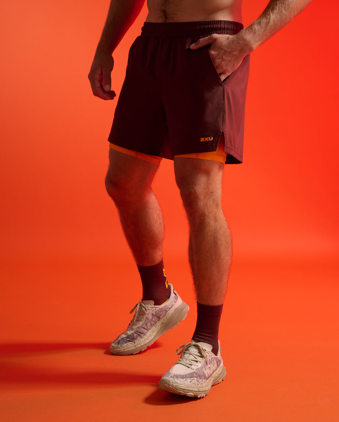 2XU エアロ・メッシュ2 in 1 5インチ・ショーツ インナー付き　サイズS Aero Mesh 2-in-1 5 Inch Shorts – 2XU