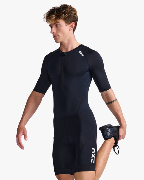 2XU AERO SLEEVED TRISUIT ブラック/ホワイト M Aero Hex Sleeved Trisuit – 2XU