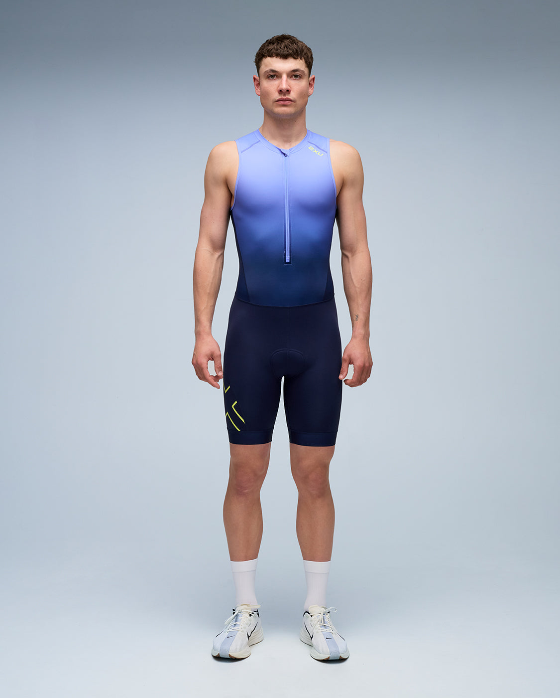 新品2XUトライスーツAero Sleeved TrisuitメンズSブルー Aero Sleeved Trisuit – 2XU