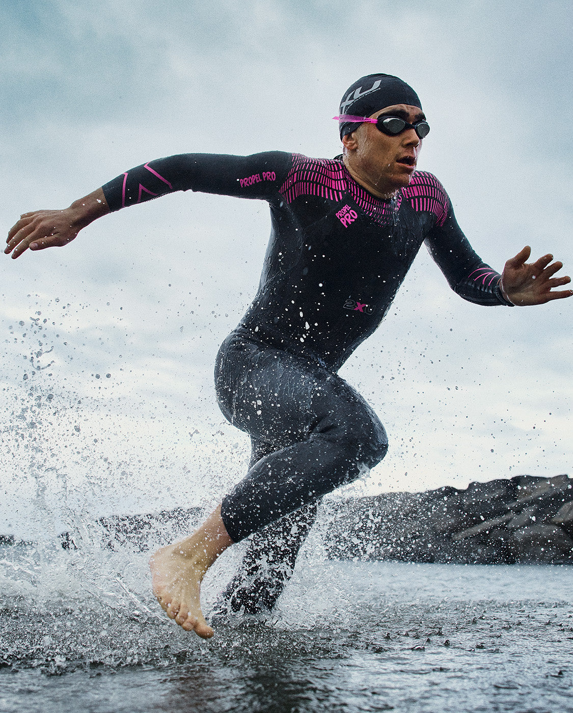 Mens Propel: Pro Wetsuit Black & Silver | Triathlon & Open