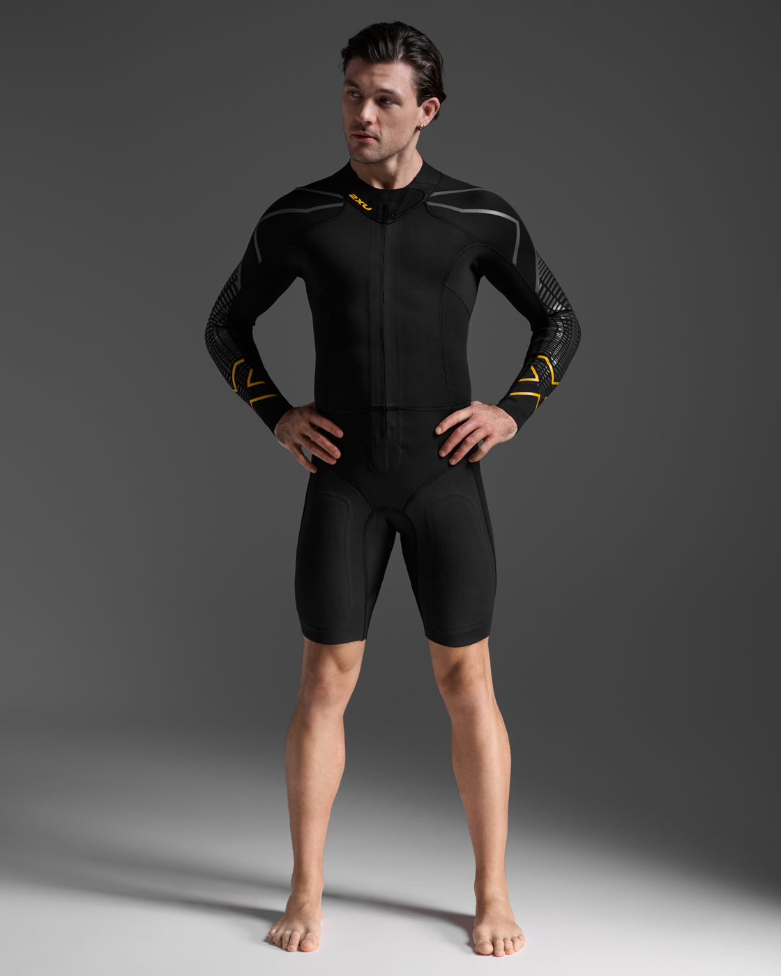 Swimrun:1 Wetsuit, 2XU, XXL, Black/Ambition, Male