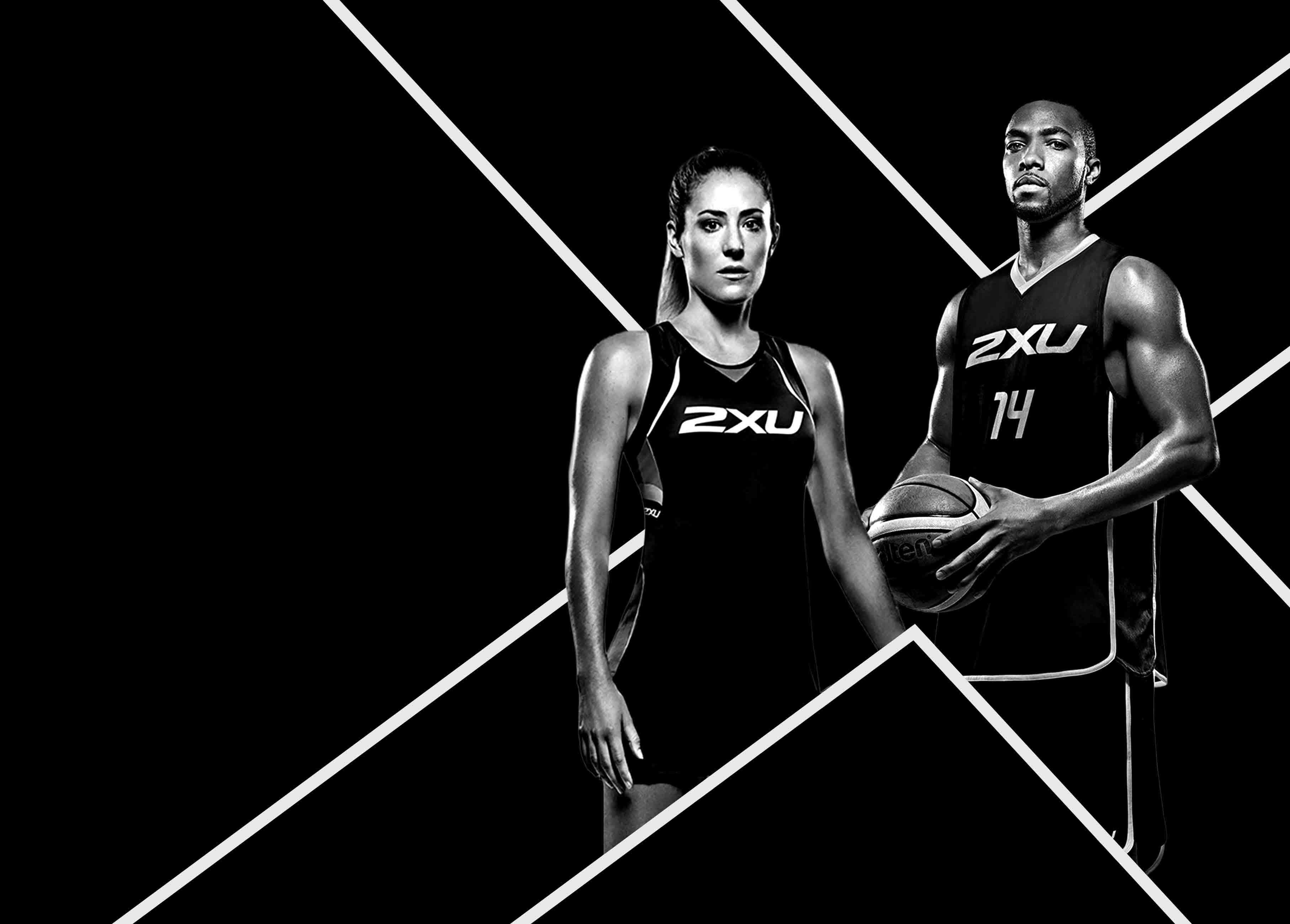 2XU Custom performance apparel - athletes wearing custom designed compression wear and basketball kit