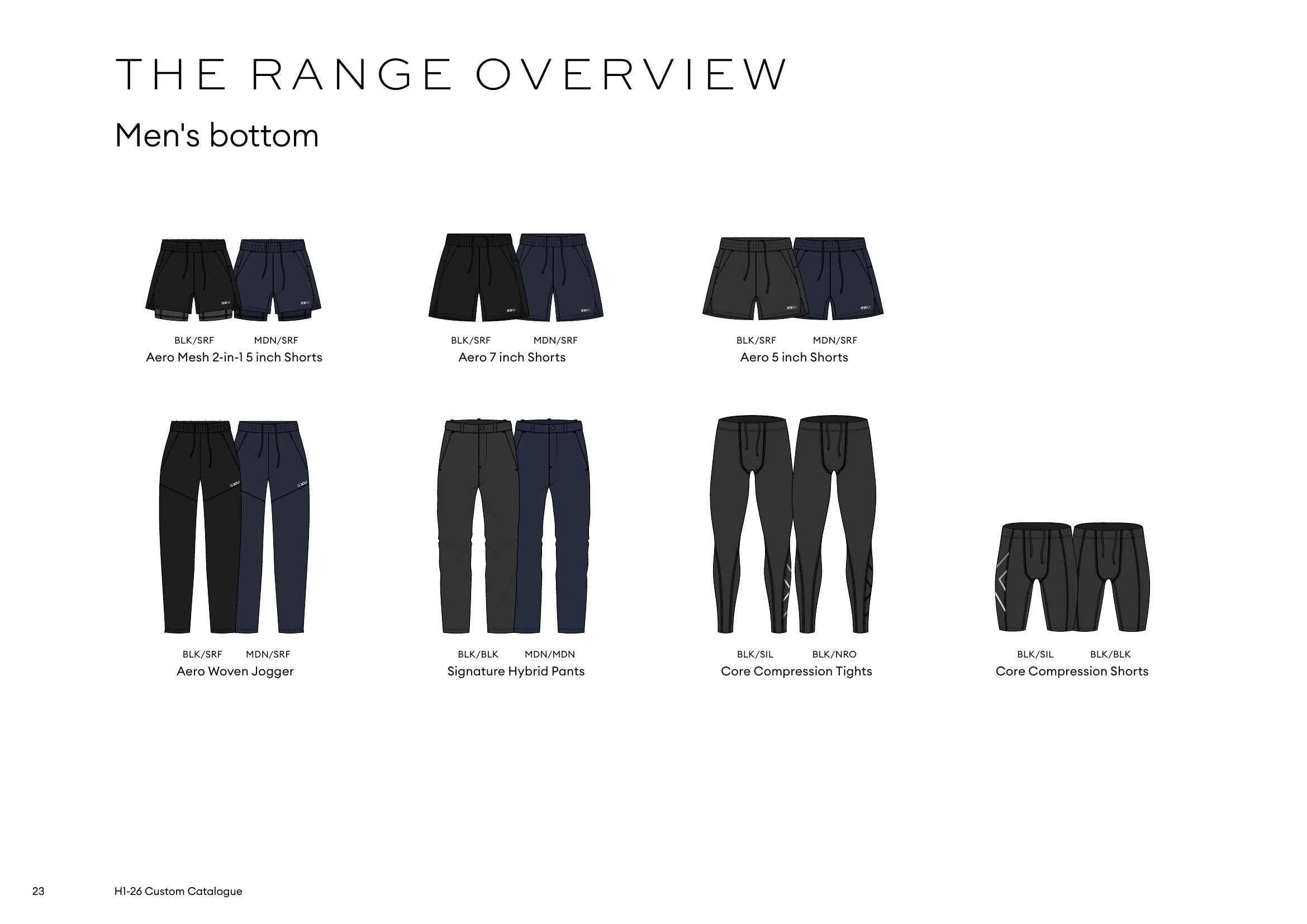 2XU Custom Men's Bottoms Range