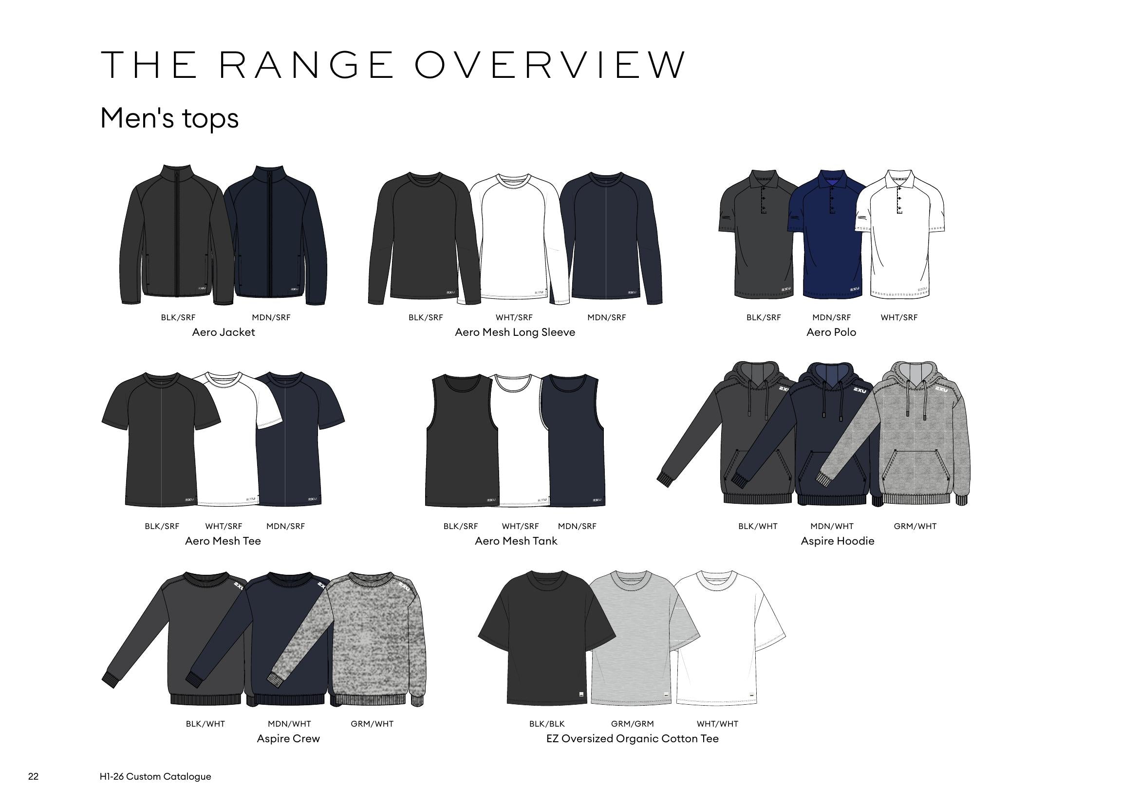 2XU Custom Men's Tops Range