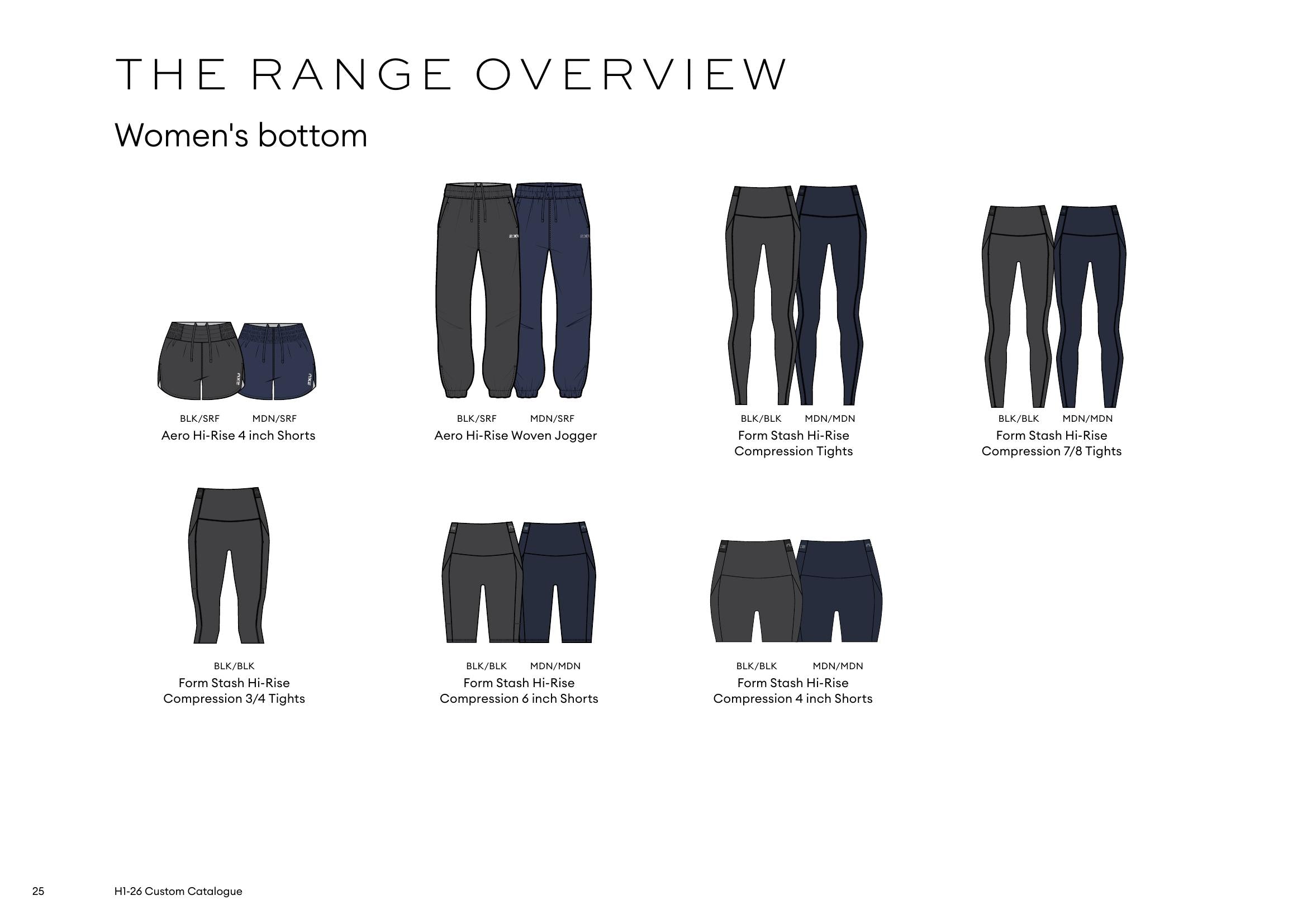 2XU Custom Women's Bottoms Range
