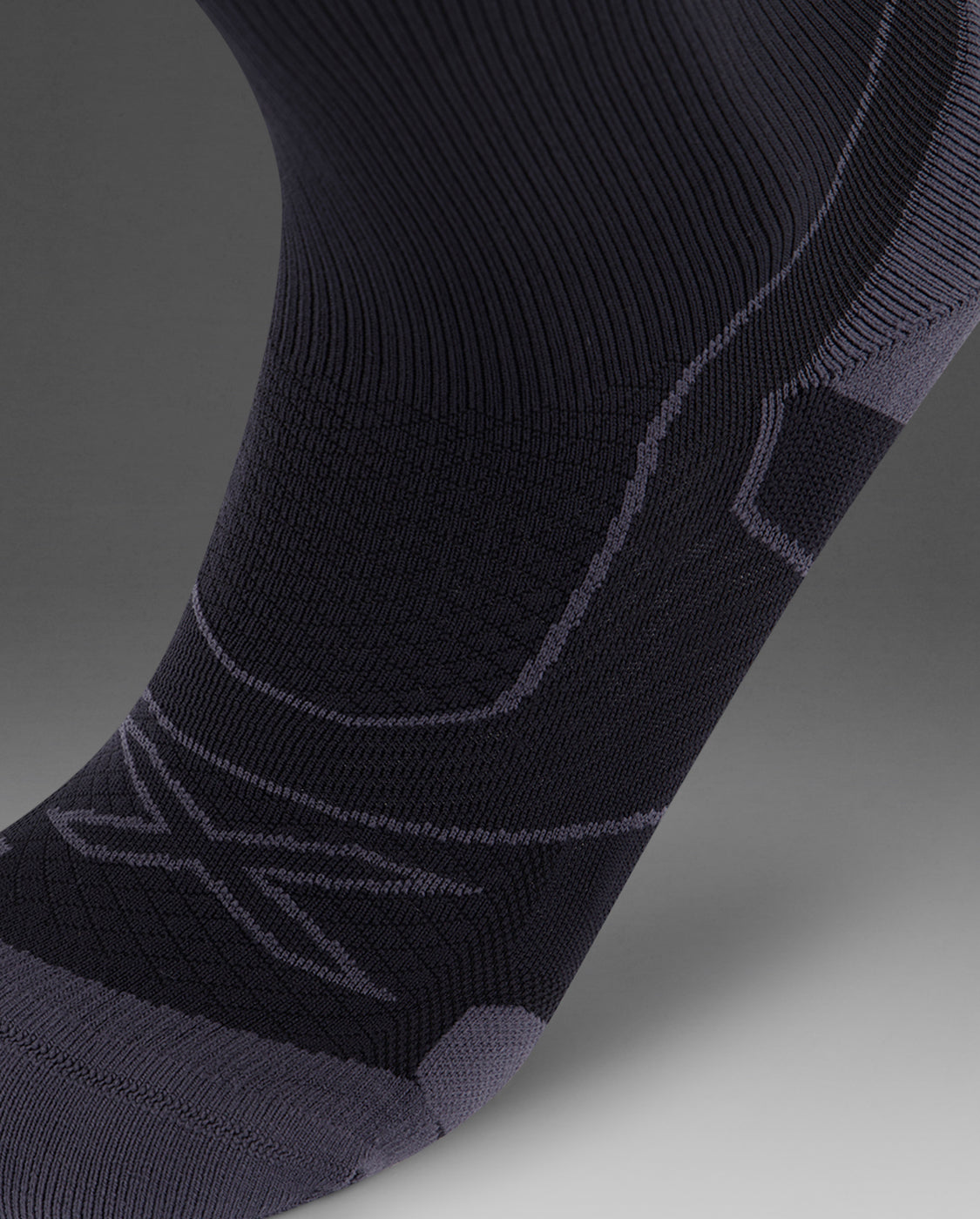 2XU UK Vectr Merino Light Cushion 1/4 Crew, Calze Uomo, Black/Titanium