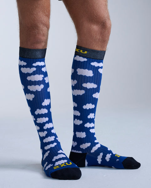 Blue Flight Bamboo Charcoal Compression Socks | Compression & Running Socks 