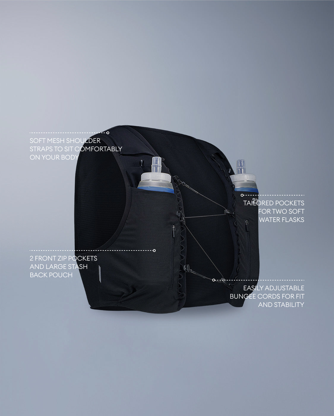 Black Run Hydration Vest | Jackets & Vests | 2XU