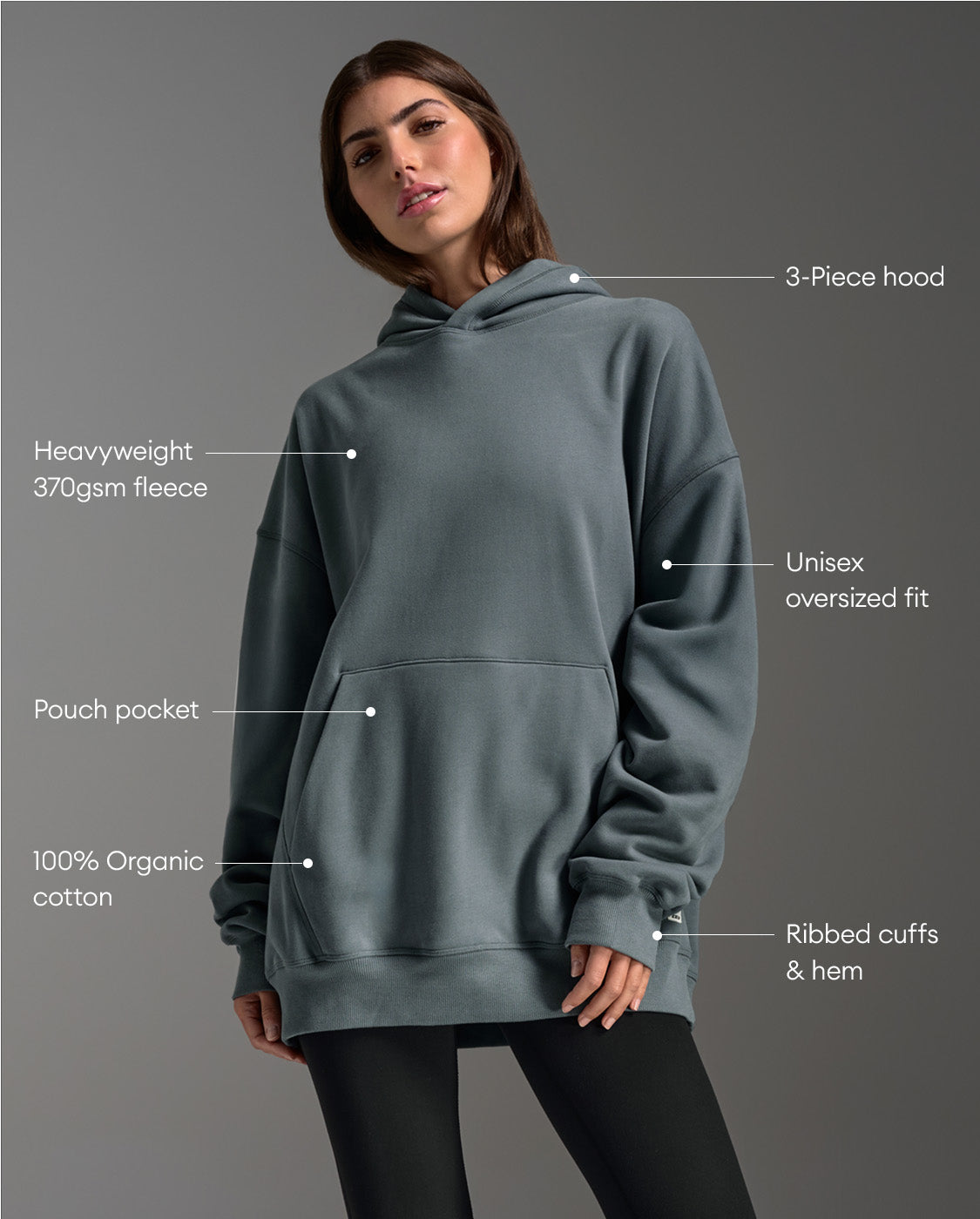 Unisex EZ Oversized Organic Cotton Hoodie