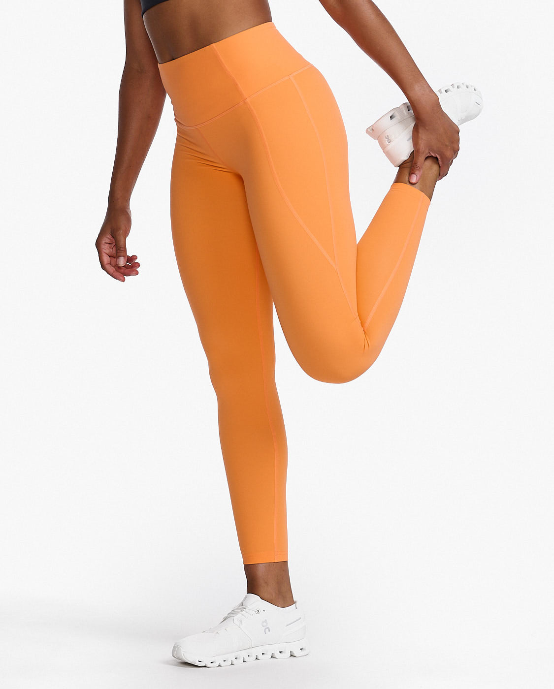 IDEOLOGY Womens Orange Moisture Wicking Pocketed Short Length Upf50  Compression Stretch Wear To Work High Waist Leggings XS 