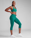 Form Hi-Rise Compression 3/4 Tights - Forest Green/Forest Green
