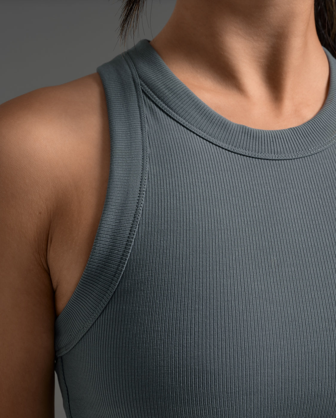 Fluid Tencel Ribbed Crop Tank