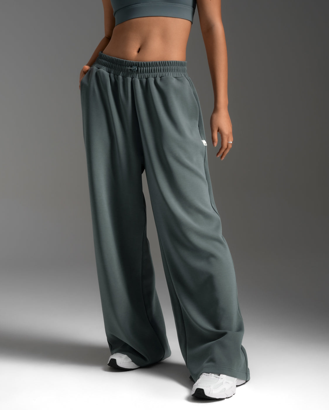 Wonderluxe Sand Washed Wide Leg Pants