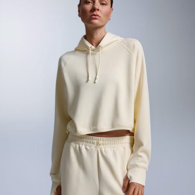Wonderluxe Sand Washed Cropped Hoodie