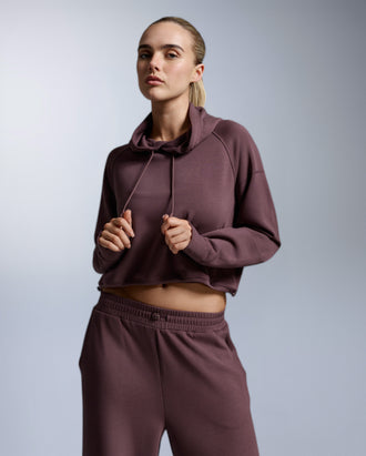 Wonderluxe Sand Washed Cropped Hoodie