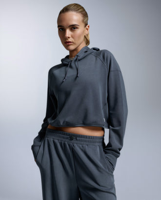 Wonderluxe Sand Washed Cropped Hoodie