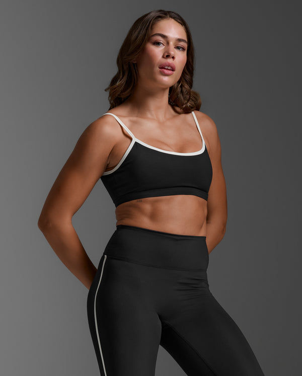 Fluid Contrast Strappy Bra