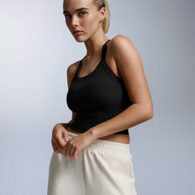 Fluid Tencel Ribbed Crop Singlet