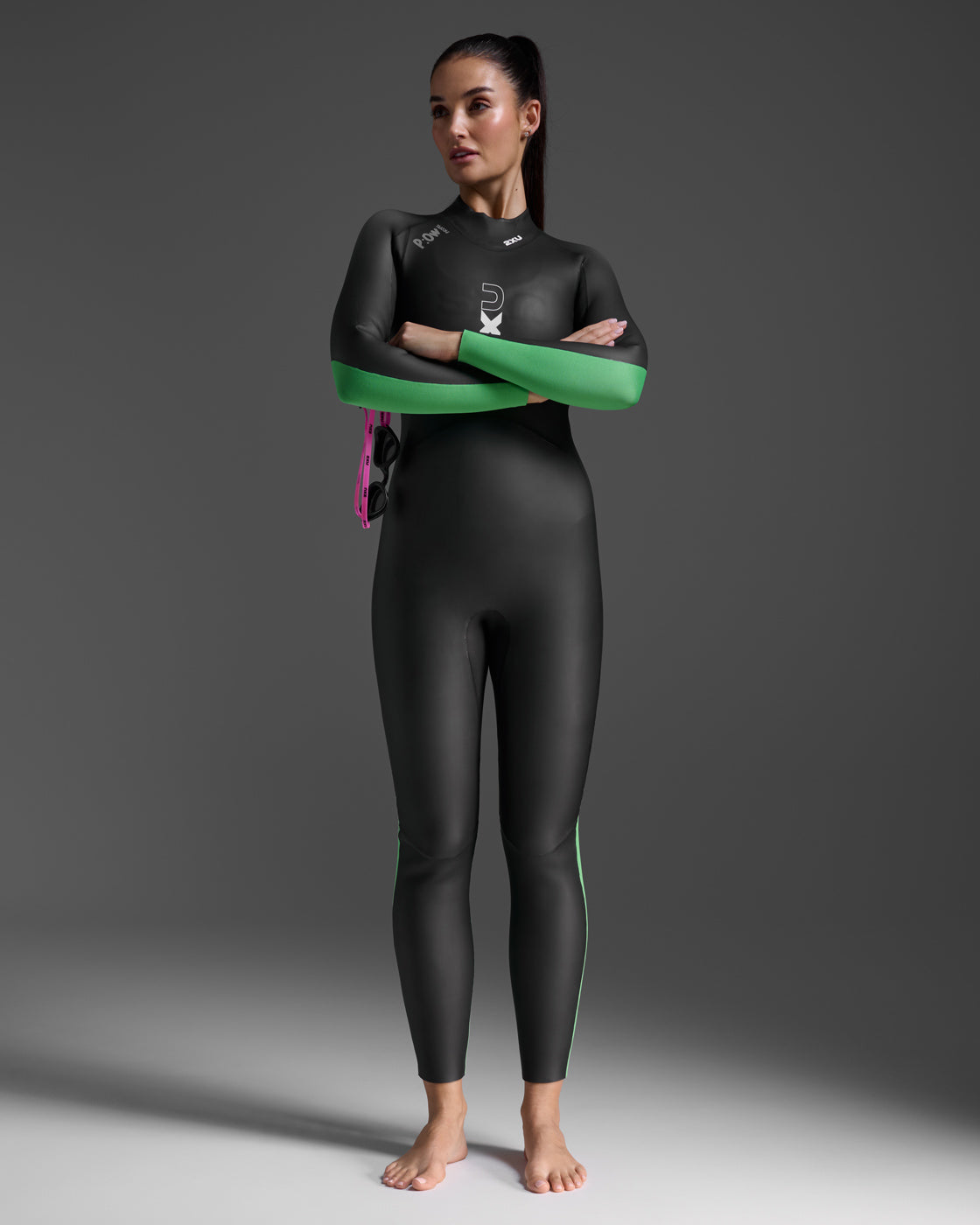 Women's Black and Green Propel Open Water Wetsuit | Triathlon gear