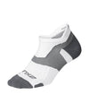 Vectr Light Cushion No Show Compression Socks - White/Grey