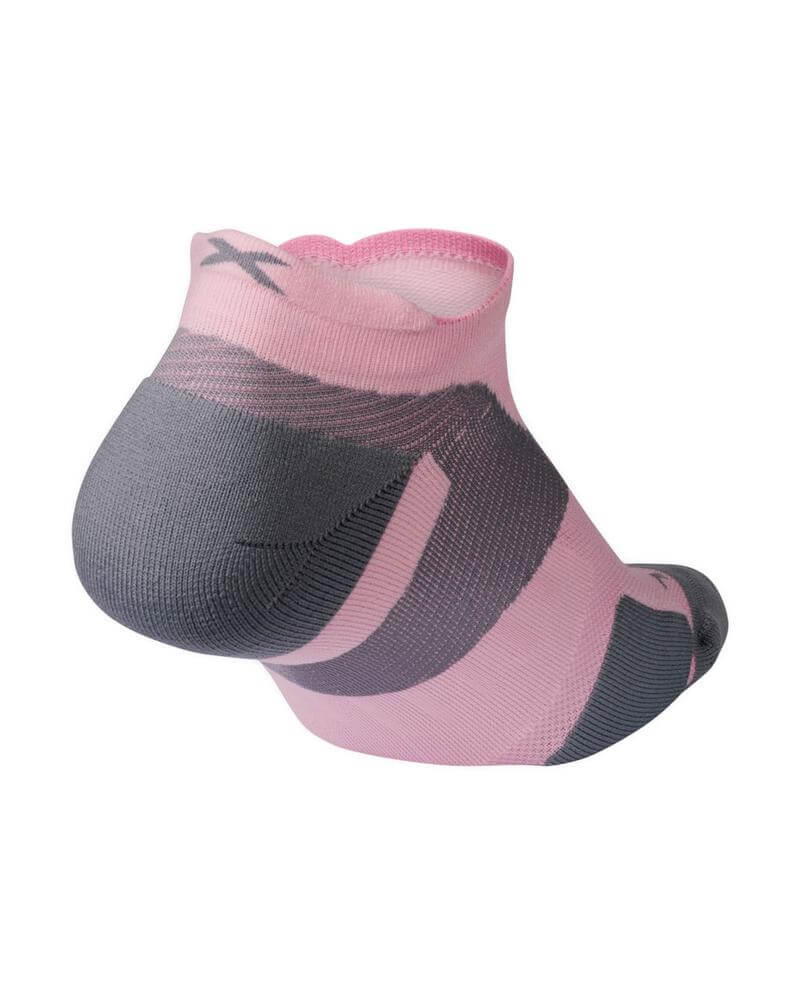 Vectr Cushion No Show Compression Socks, Dusty Pink/Grey
