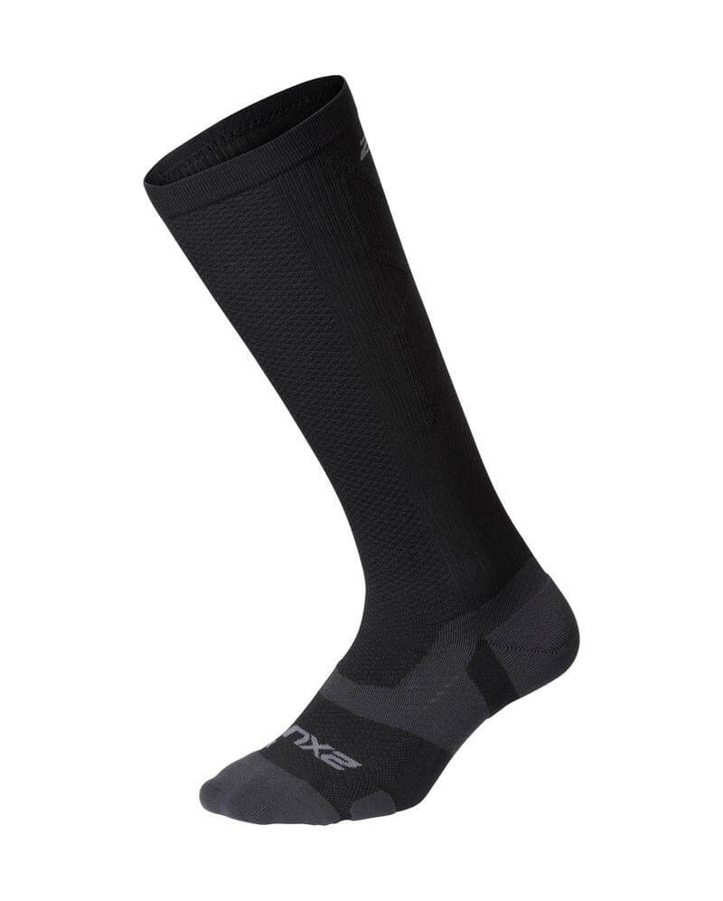 Vectr Light Cushion Full Length Compression Socks, Black/Titanium