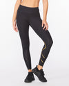 Force Mid-Rise Compression Tights - Black/Gold