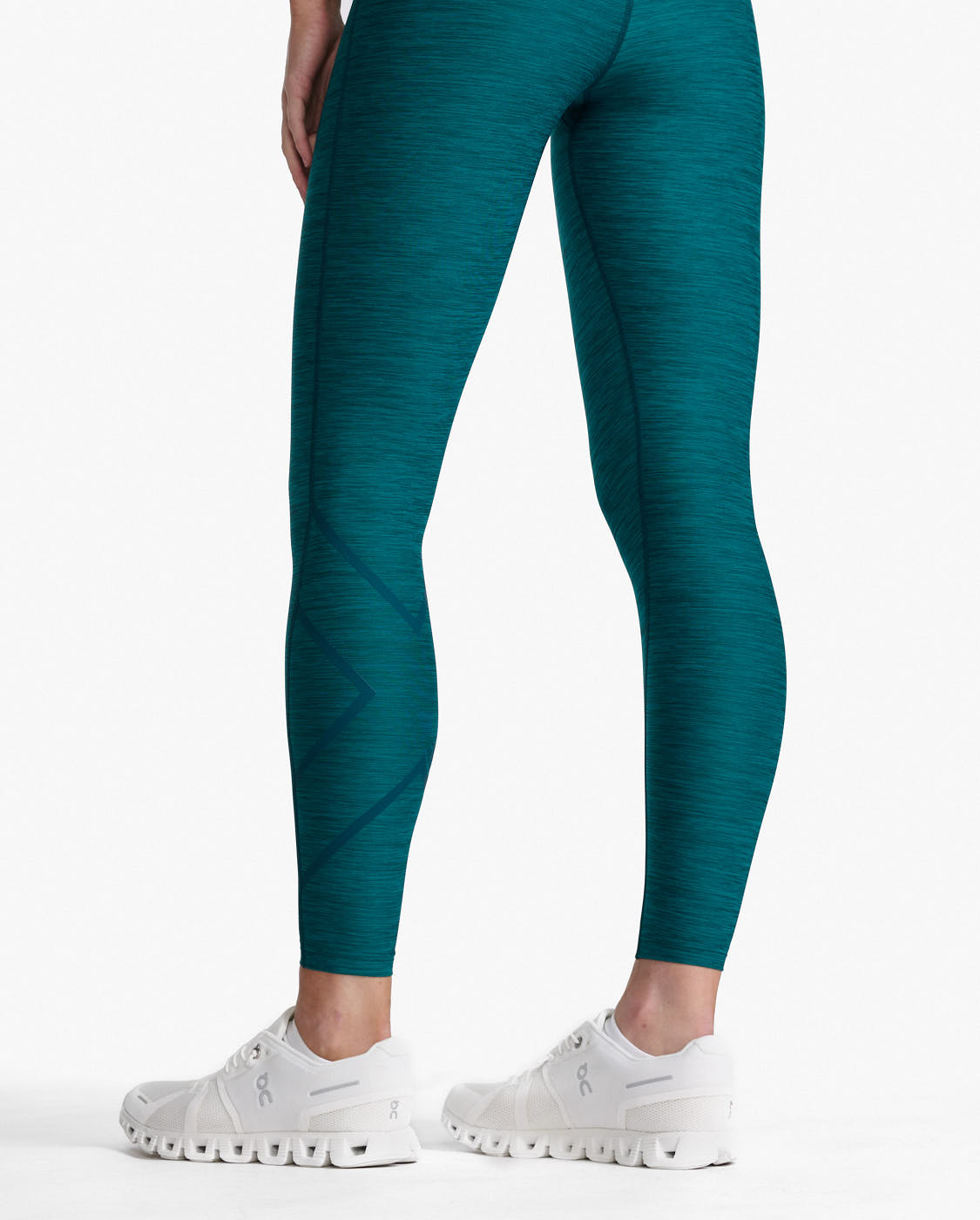 Motion Print Mid-Rise Compression Tights