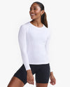 Core Compression Game Day Long Sleeve - White/White